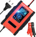 Caricabatteria da auto moto 12a 12v/24v caricabatteria auto di carica mantenitore di carica auto con display lcd intelligente per auto moto