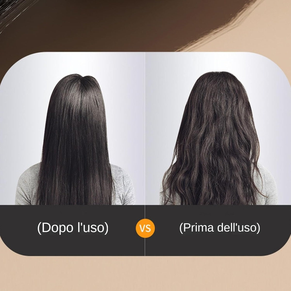 Capelli lisci dopo l’uso, confronto prima e dopo