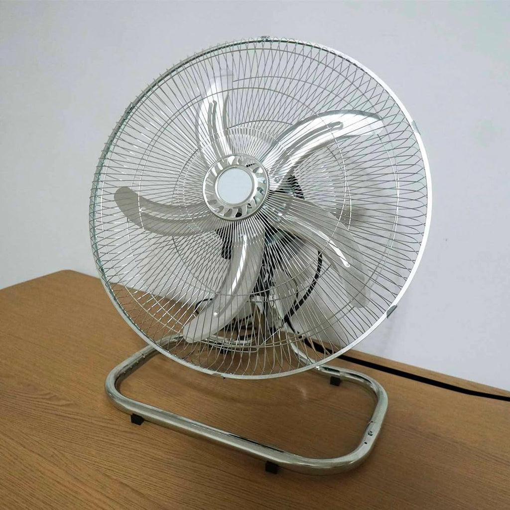 Ventilatore a Piantana 3in1 65W – Ø50 cm con 5 Pale in Alluminio, Oscillante, Installazione da Tavolo o a Muro