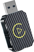 Adattatore wireless 2 in 1 con motivo carbonio, porta USB grigia e indicatore giallo