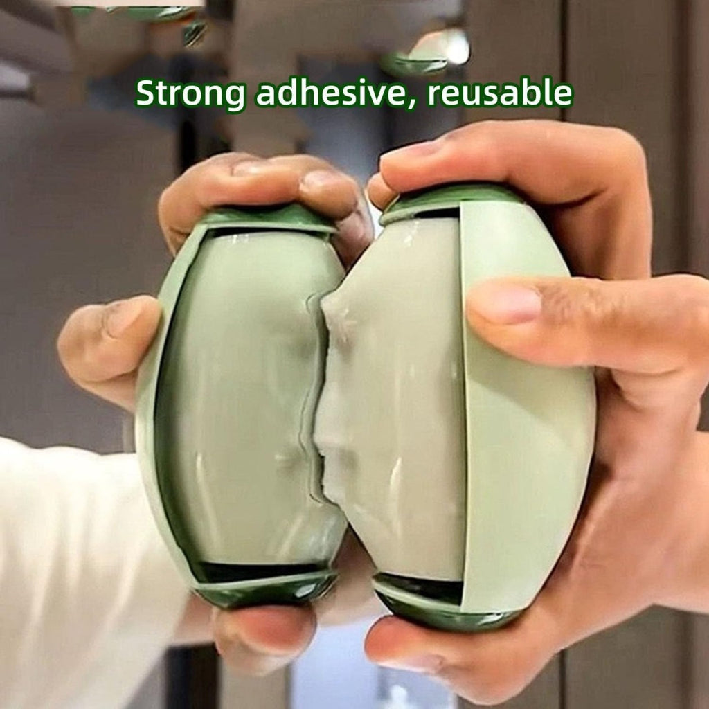 Rullo per pelucchi riutilizzabile in due pezzi, verde scuro e bianco