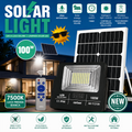 Faro LED Solare 100W con Pannello | IP66 Impermeabile | Telecomando Wireless | Luce Fredda 7500K per Esterni