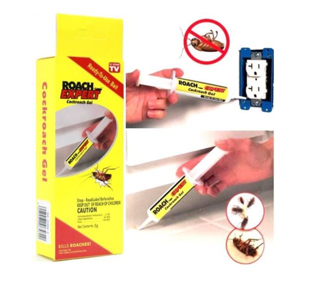 Gel per scarafaggi ROACH EXPERT con applicatore, scatola e tubo per uso interno/esterno