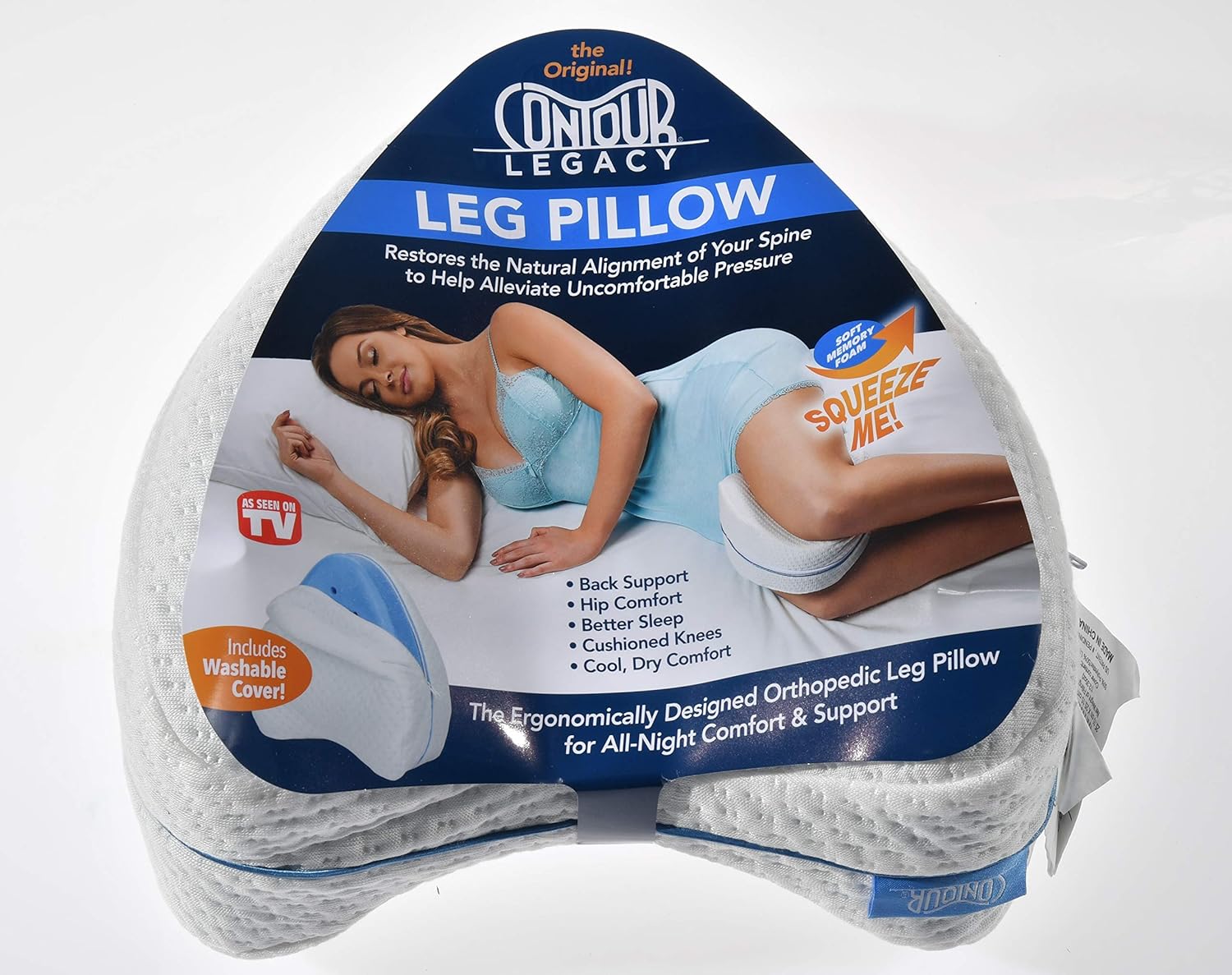 Contour Legacy Leg Pillow - Cuscino Ergonomico per Gambe, Schiena e Fianchi