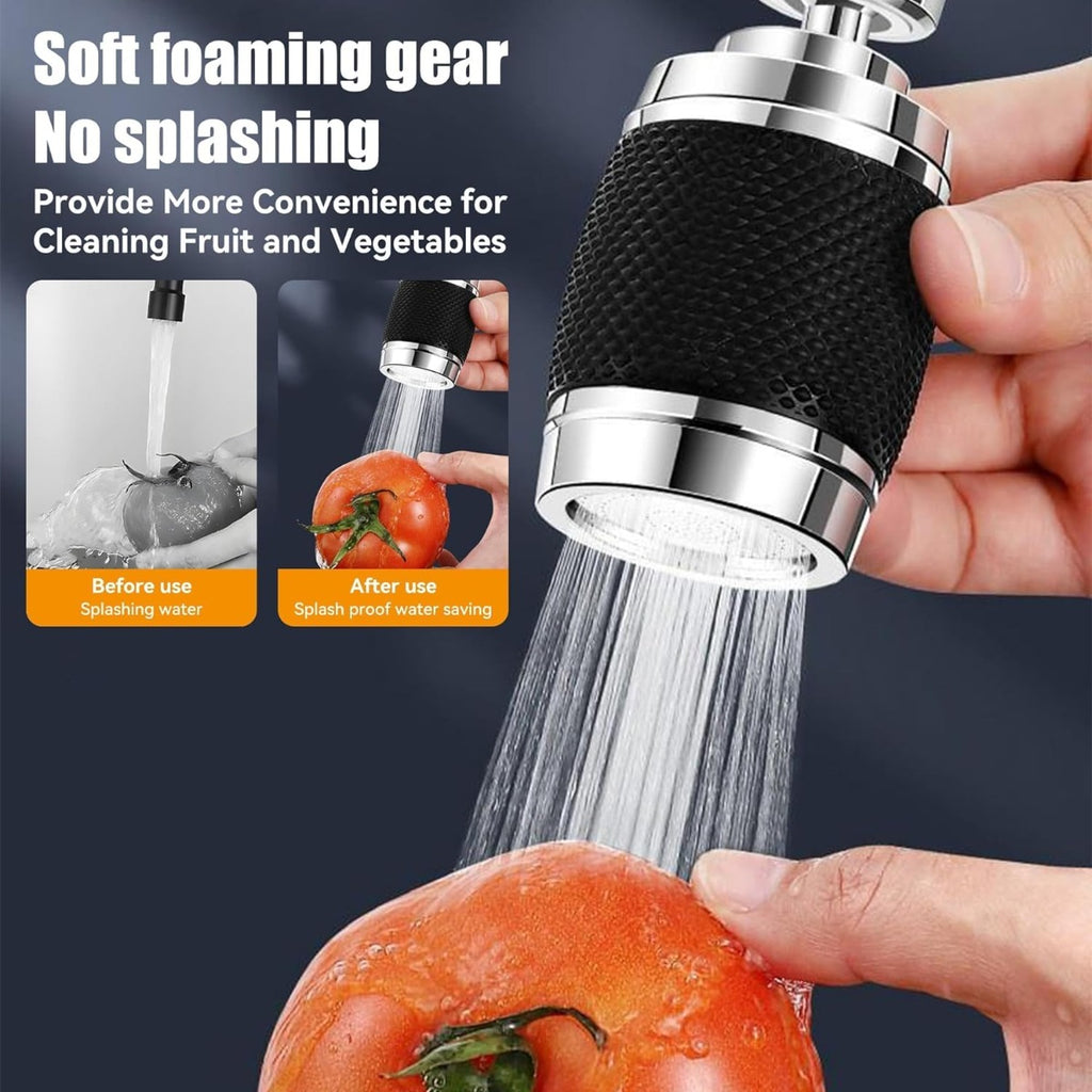 Spruzzatore filtro con rete fine e getto d’acqua da rubinetto