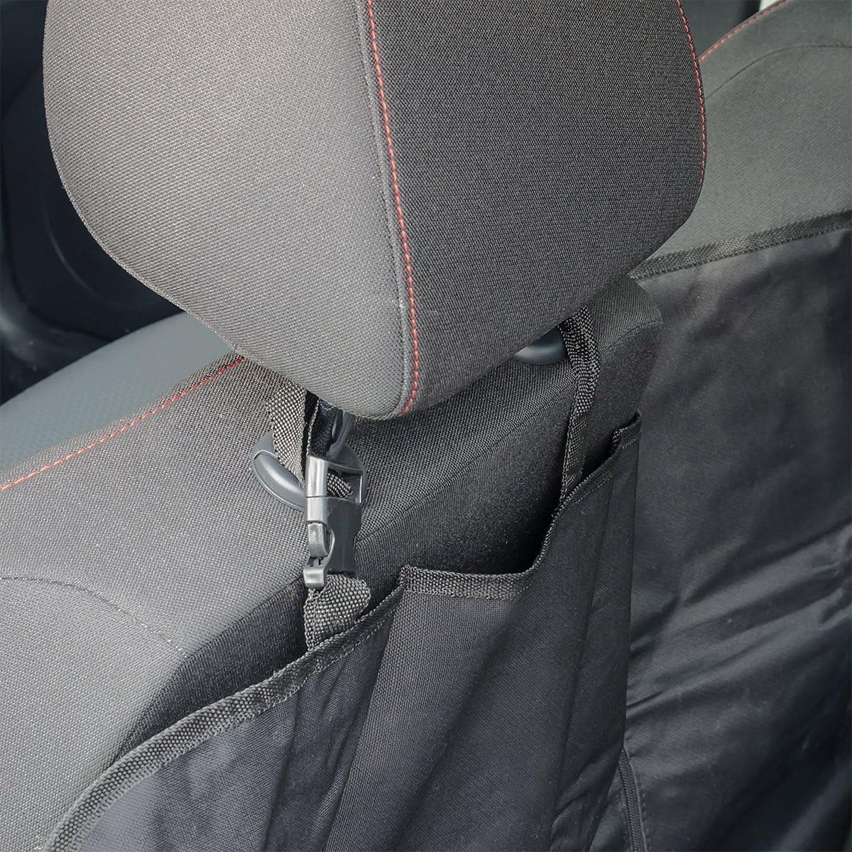 Telo Coprisedile Auto per Cani 130x144 cm Nero Impermeabile Antigraffio Universale