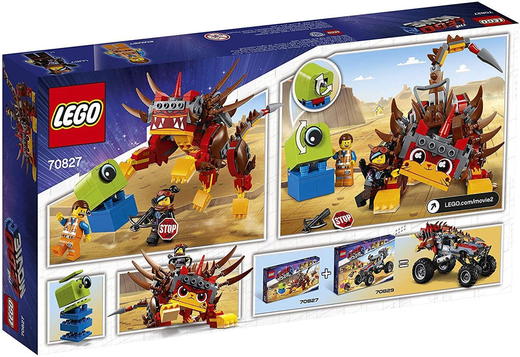 Scatola LEGO Movie 2: set 70827 con robot rosso e minifigure