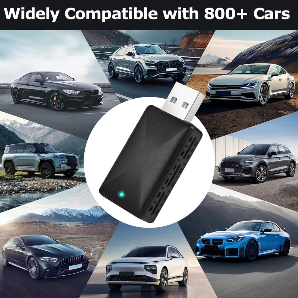 Adattatore wireless 2 in 1 nero con spina USB e indicatore luminoso