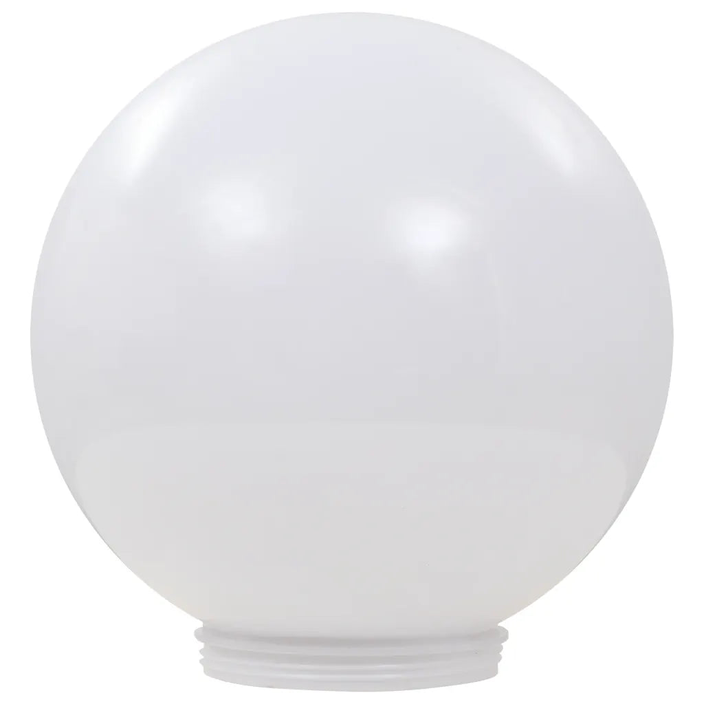Lampada solare sferica LED bianca con base inferiore e attacco nero