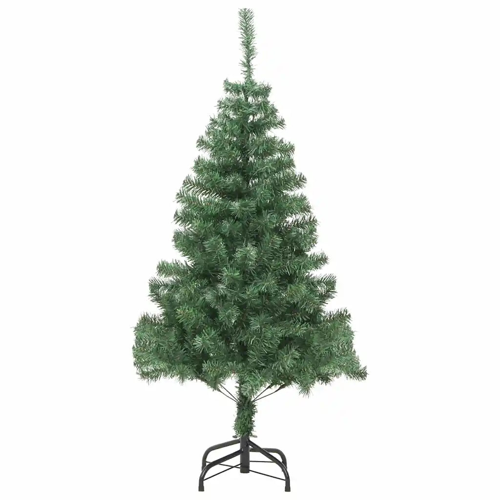 Albero di Natale artificiale verde con supporto nero, 150 cm
