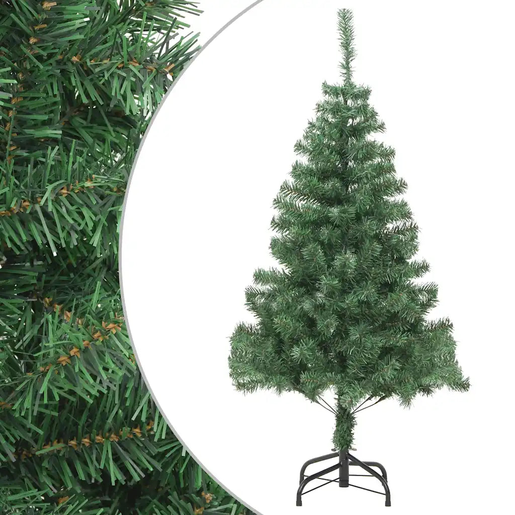 Albero di Natale artificiale verde con supporto, vista laterale, 180 cm