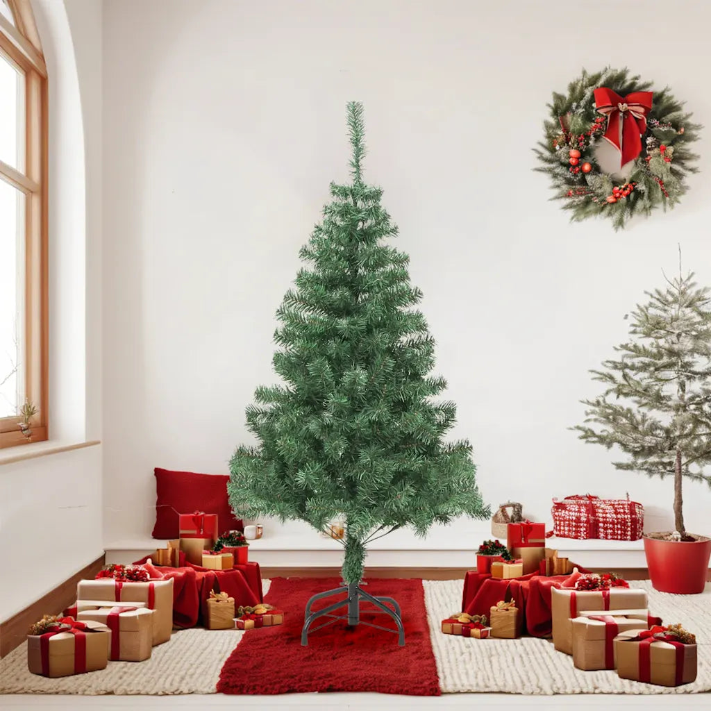 Albero di Natale artificiale verde con supporto, 180 cm e 564 rami