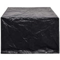 Copertura per mobili da giardino nera con 8 occhielli, 135x135x90 cm