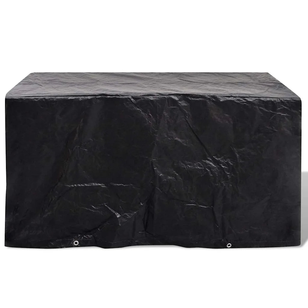 Copertura per mobili da giardino nera con occhielli, 180x70x90 cm