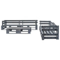 Set mobili da giardino in legno di pallet grigio, panche e moduli con schienale