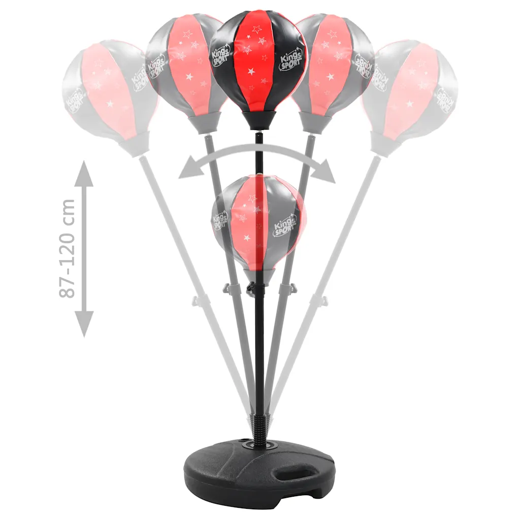 Set di pallone da boxe e guantoni con indicazione altezza 87–120 cm