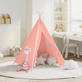 Tenda tipi per bambini rosa in microfibra, con finestra e accesso frontale