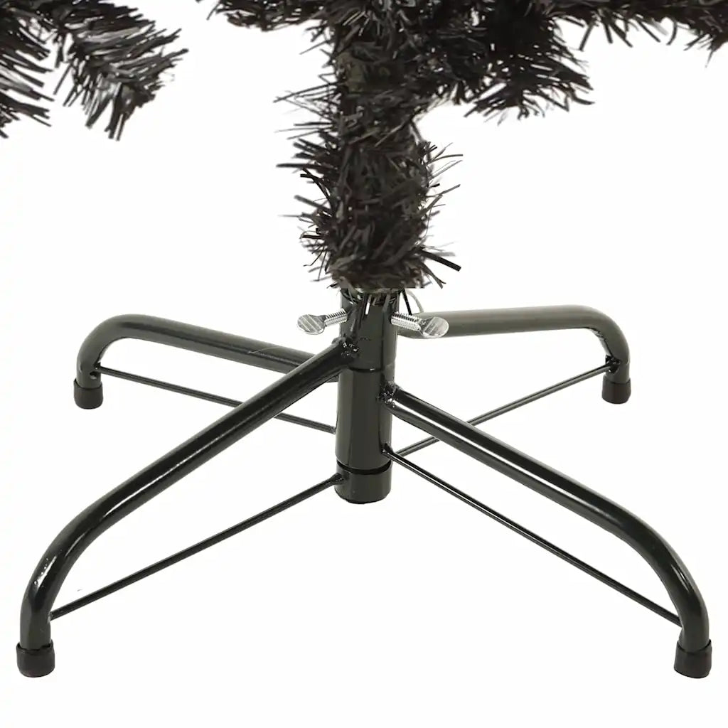Supporto metallico nero a piedi ad arco per albero di Natale sottile
