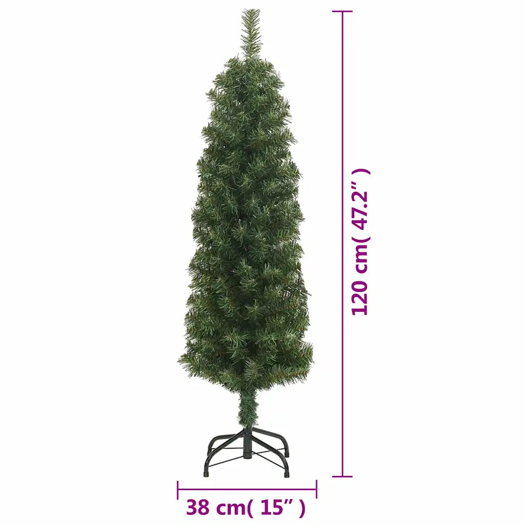 Albero di Natale artificiale verde 120 cm, base 38 cm (15")