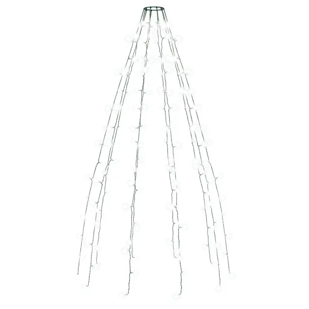 Rete luminosa per albero con fili e 150 LED bianco freddo, forma a cono