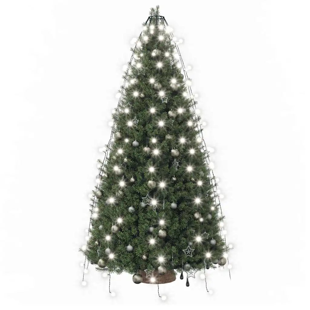 Rete di luci LED per albero di Natale, 180 cm, bianco freddo, maglia verde con LED