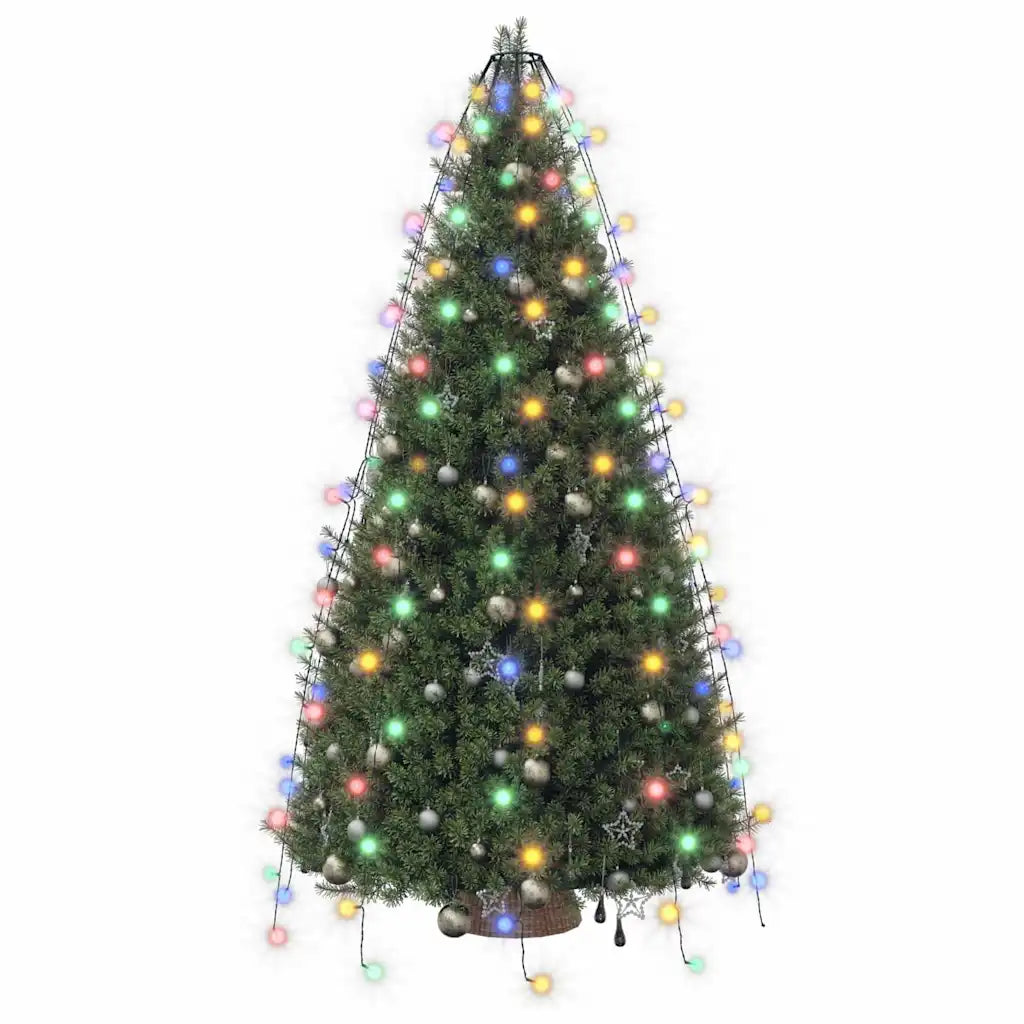 Rete luminosa per albero di Natale con LED multicolore sulla sagoma dell’albero