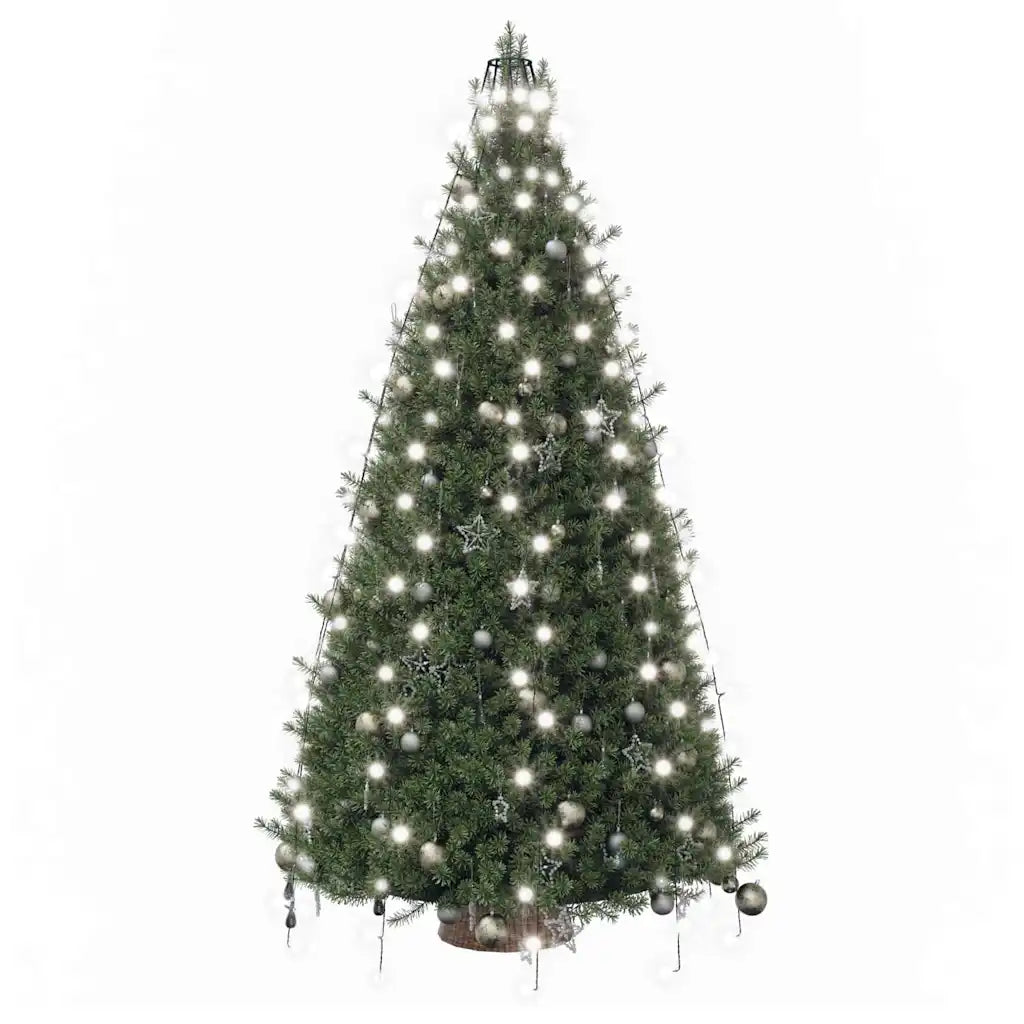 Rete di luci per albero di Natale con LED bianco freddo, vista frontale