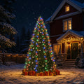 Rete luminosa per albero di Natale con 300 LED multicolori su rete decorativa