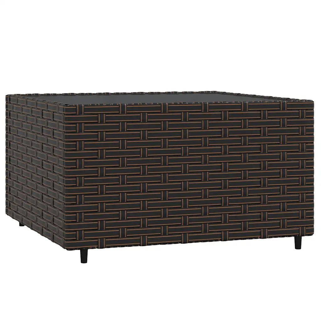 Base in polyrattan scuro con motivo intrecciato e piedi corti, senza cuscini