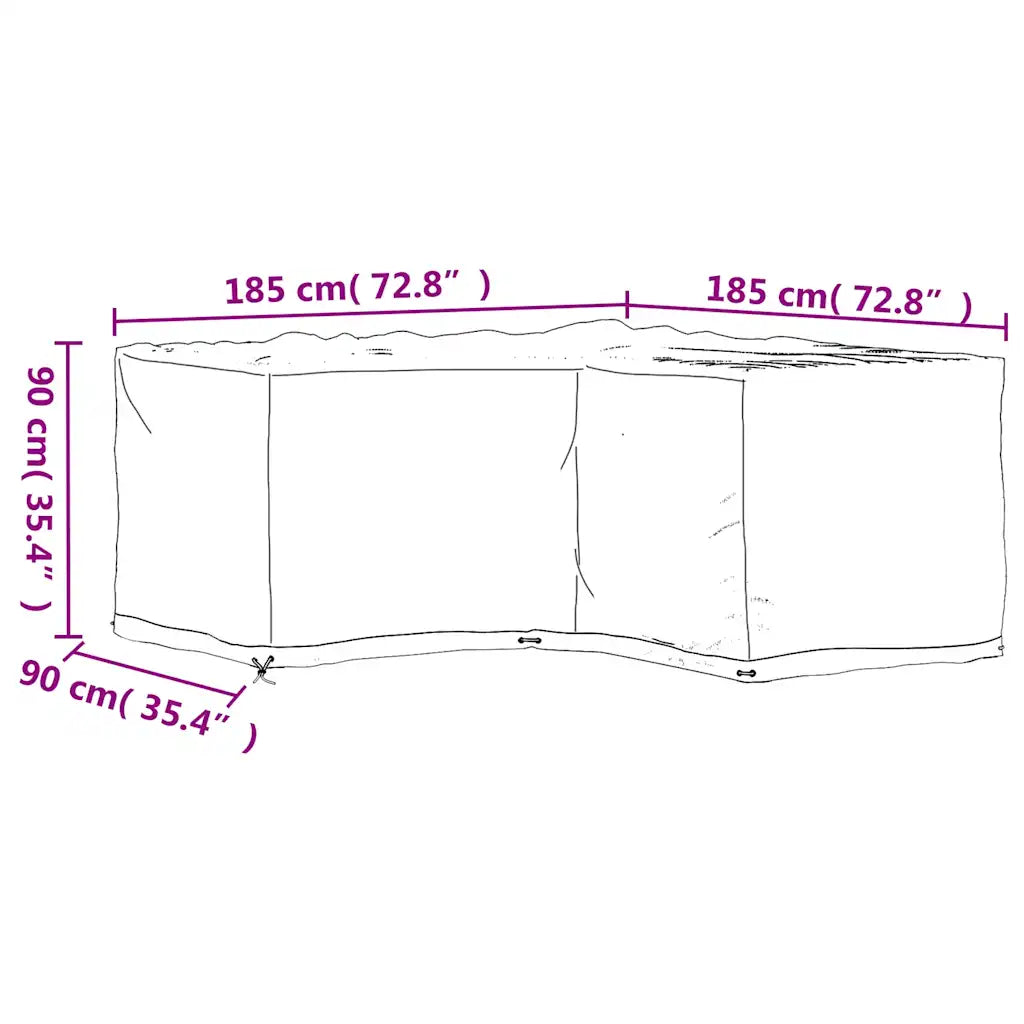 Copertura per mobili da giardino dimensioni 185x185x90 cm