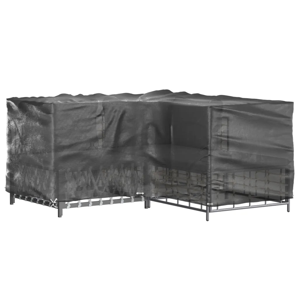 Copertura mobili da giardino nera per set esterno, 215x215x90 cm, con occhielli