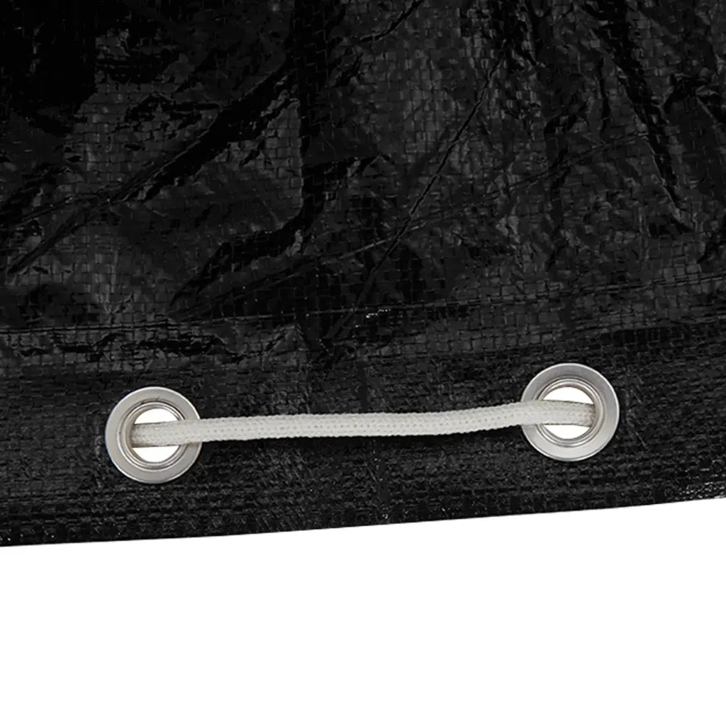 Occhielli della copertura mobili da giardino nera con cordino bianco, fissaggio