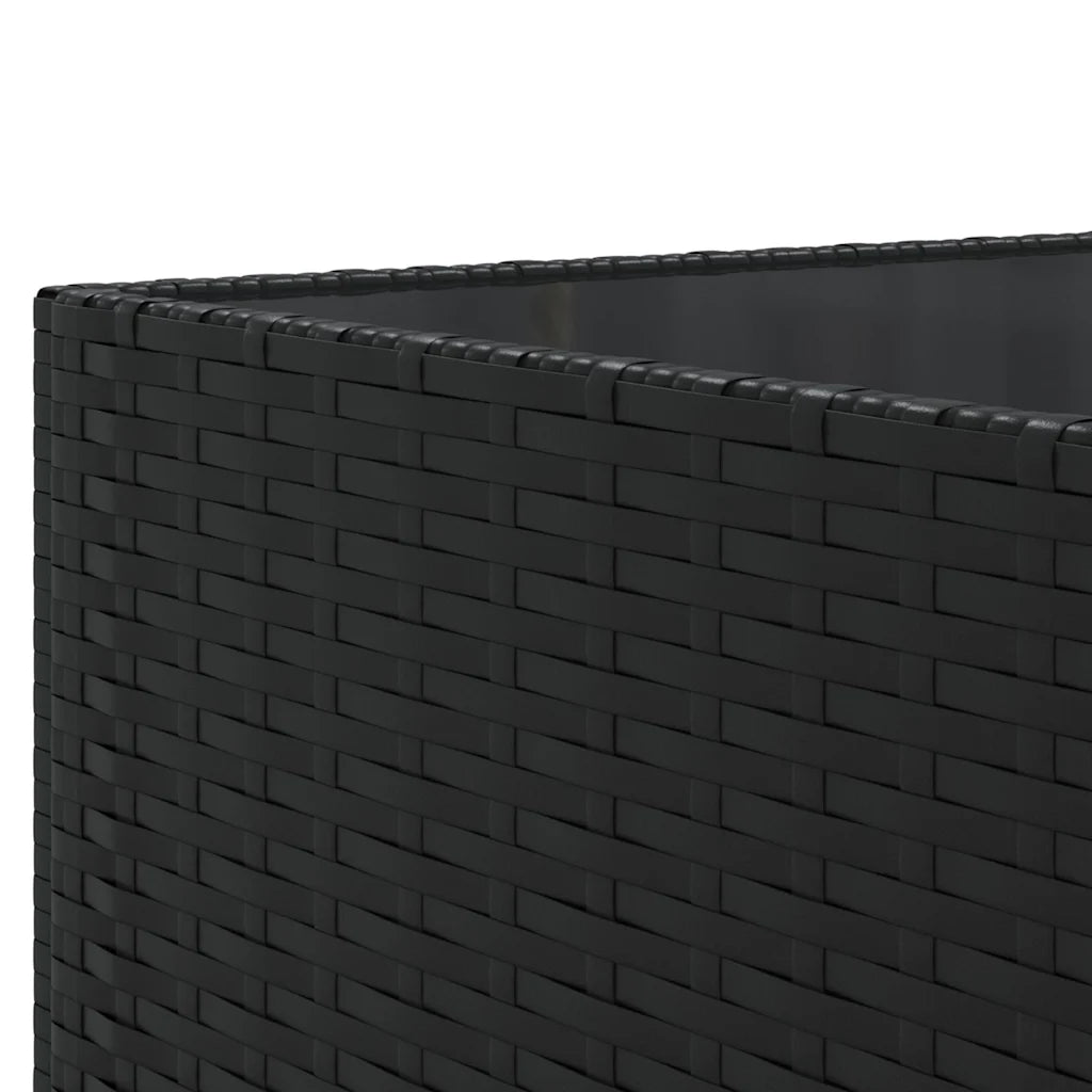 Intreccio del fianco del tavolino da giardino nero in polyrattan