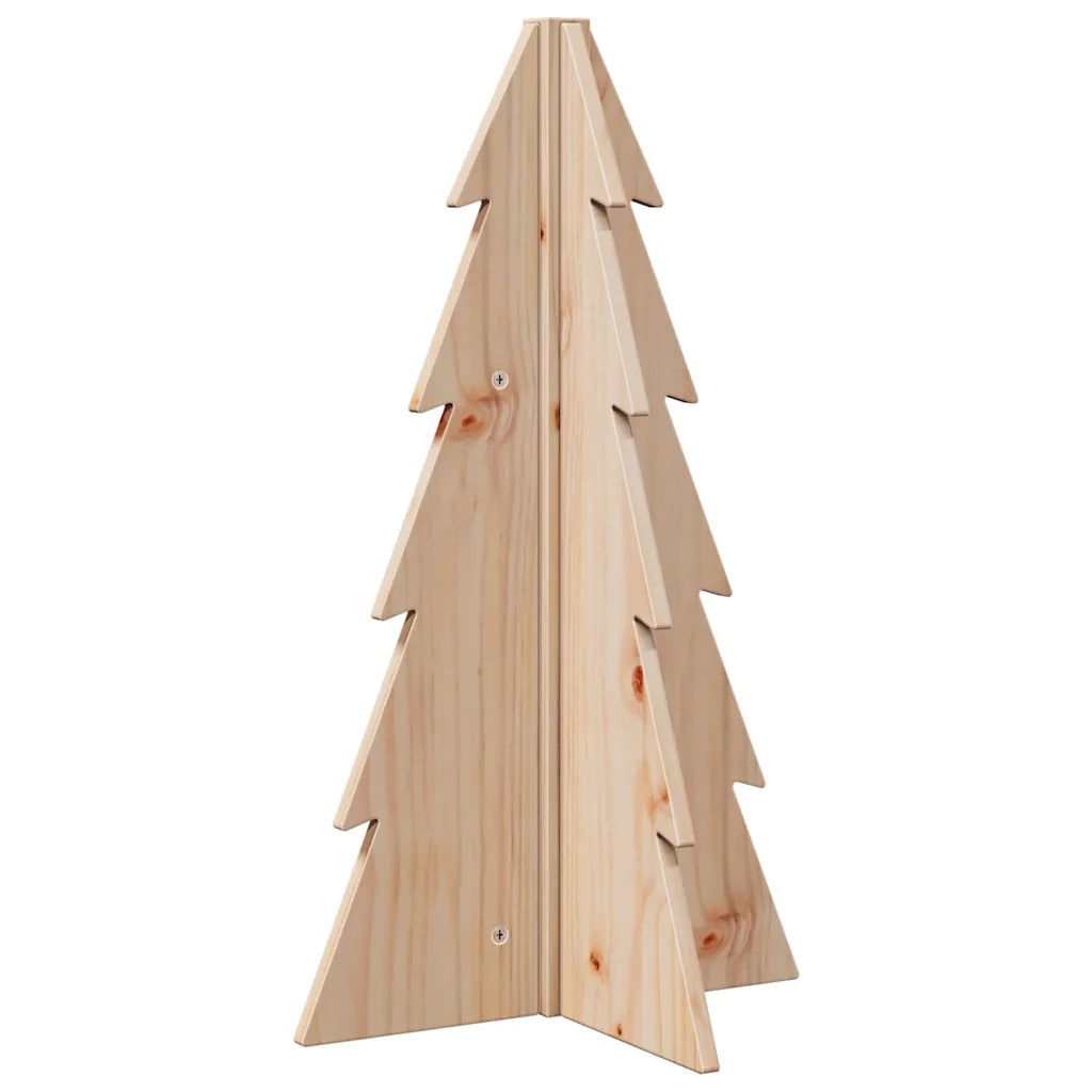 Albero di Natale decorativo in legno a forma di pino, con tagli sagomati a strati.