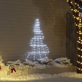 Albero di Natale LED bianco freddo con picchetti per il terreno e luce a punti