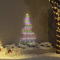 Albero di Natale LED multicolore con picchetti da giardino e luci a cascata