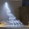 Albero di Natale LED con luci bianche fredde e picchetti per fissaggio a terra