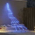 Albero di Natale LED blu con picchetti per il terreno, sagoma a cono illuminata