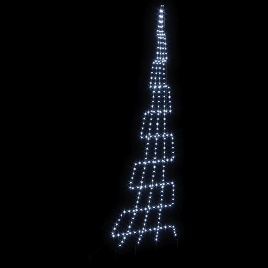 Albero di Natale LED bianco freddo, cono con luci bianche a griglia