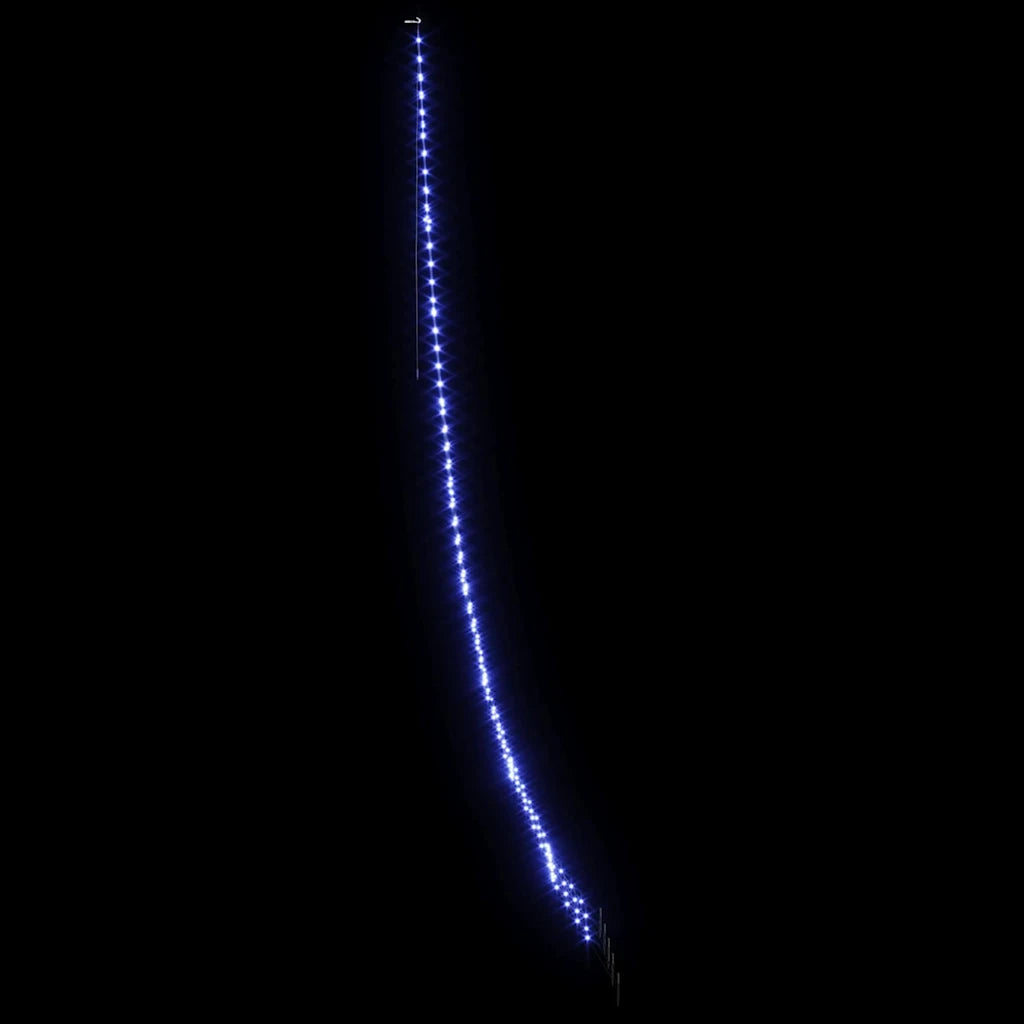 Albero di Natale LED blu, dettaglio del fascio luminoso verticale a cono.