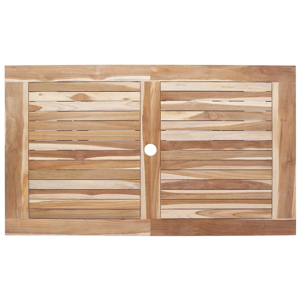 Mobile da giardino in legno di teak con due ante e cassetto centrale