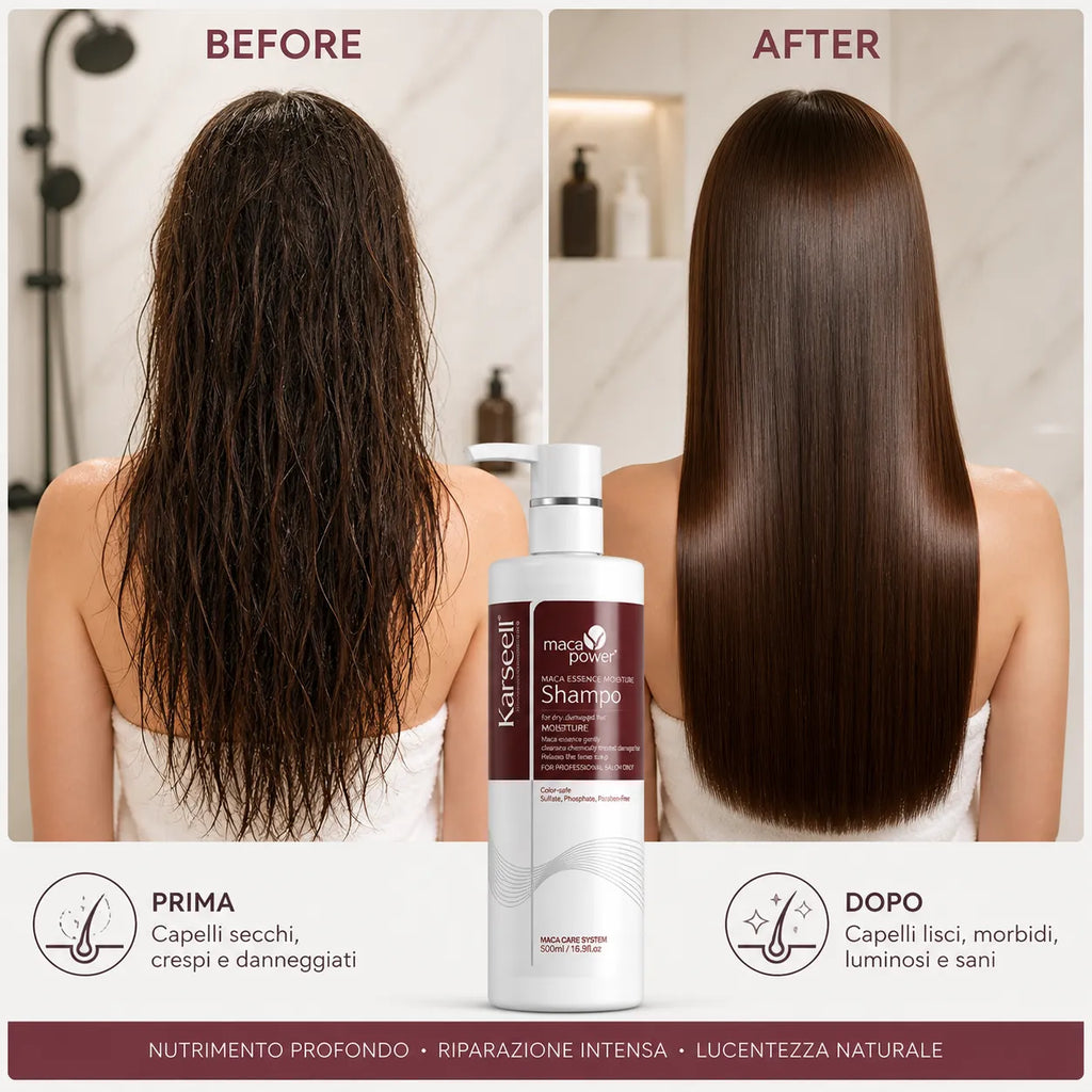 Karseell Shampoo riparatore profondo all'olio di argan per capelli danneggiati