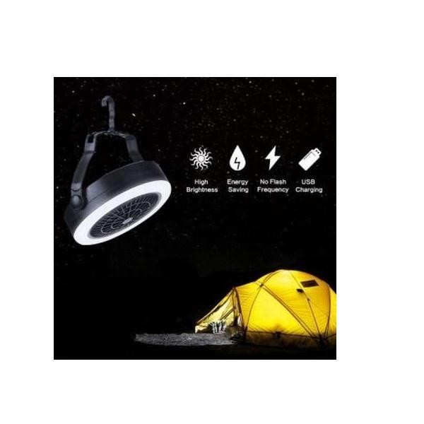 Ventilatore da campeggio per casa ricaricabile con led a lantern per l'aperto
