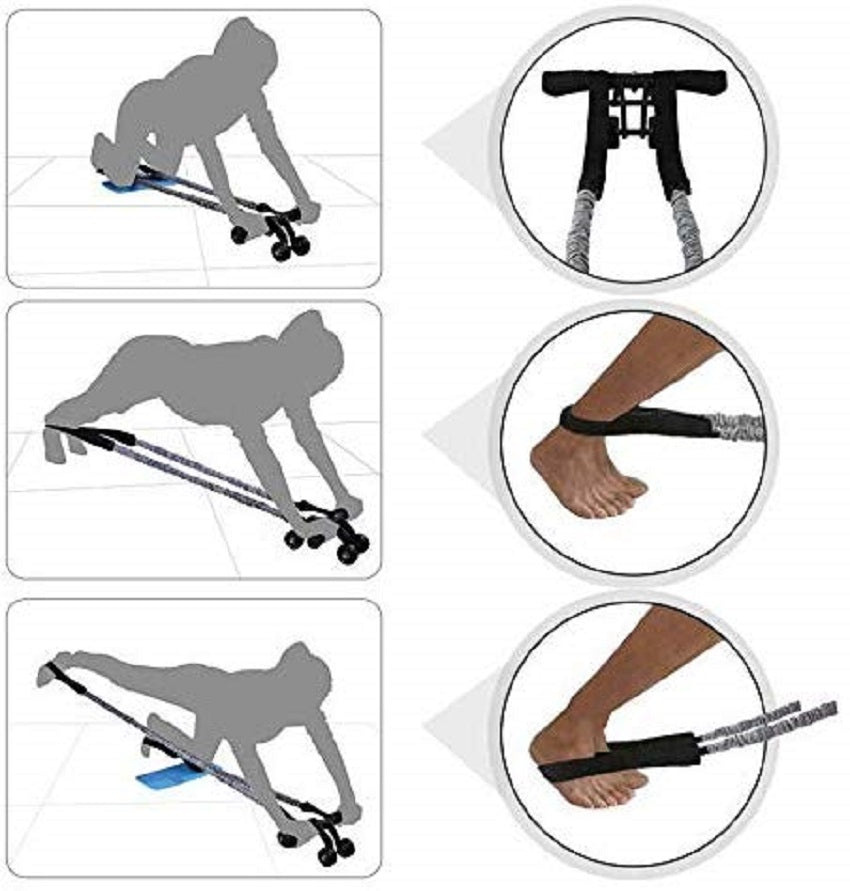 AB Wheel Roller Addominali Fitness Palestra Esercizi 5 in 1