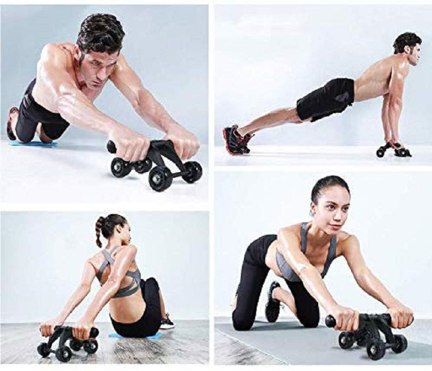 AB Wheel Roller Addominali Fitness Palestra Esercizi 5 in 1