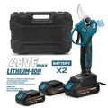 Forbice Elettrica da Potatura 48V Professionale con 2 Batterie Litio Display – Taglio Rami fino a 30mm – Kit Completo con Valigetta