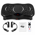 Pedana Vibrante Fitness Professionale con Bluetooth, Telecomando e Fasce Elastiche – 120 Livelli di Intensità, Allenamento Total Body, Massaggio Plantare, Tonificazione di Gambe, Glutei e Addome
