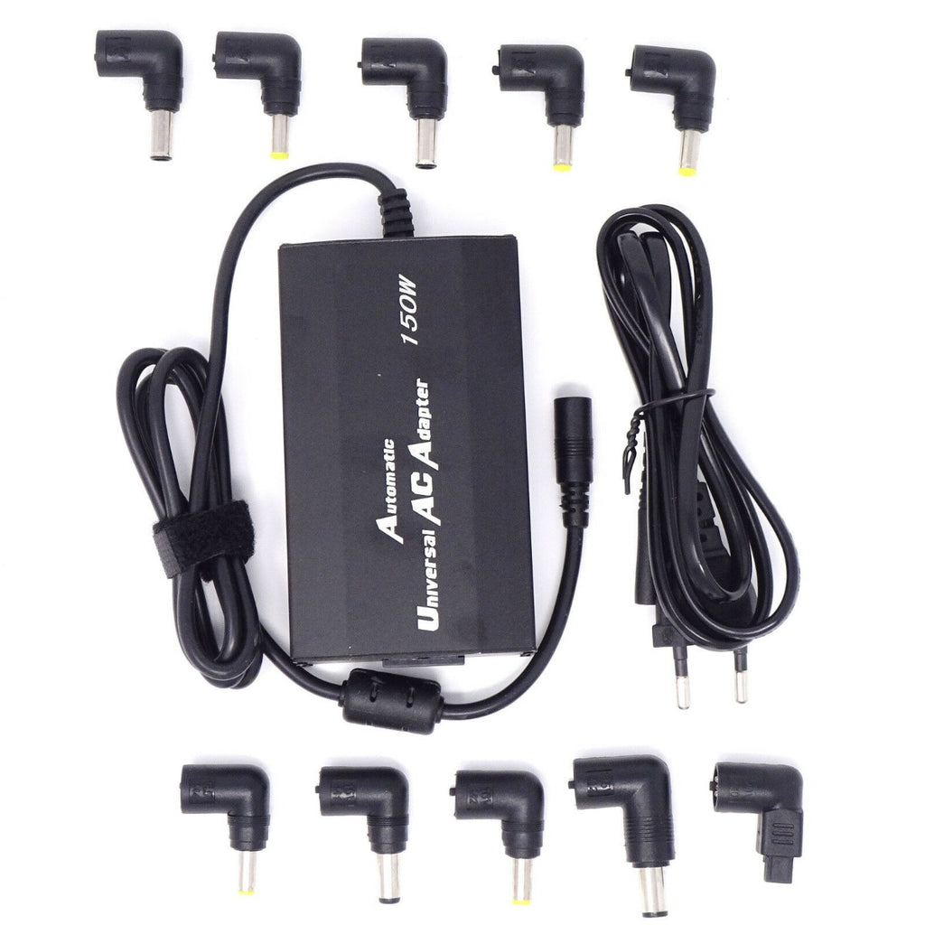 Alimentatore AC universale 150W con cavi e varie spine DC, set completo