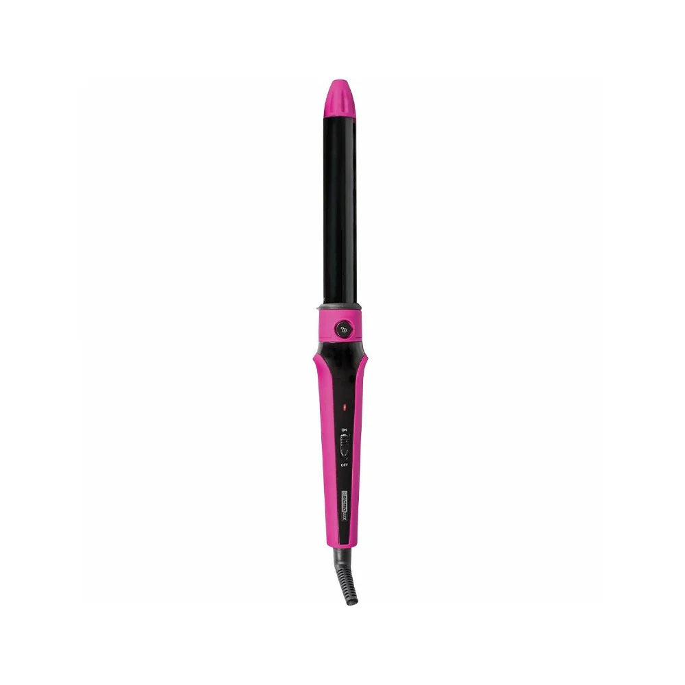 Arricciacapelli 3 in 1 rosa e nero verticale con cavo