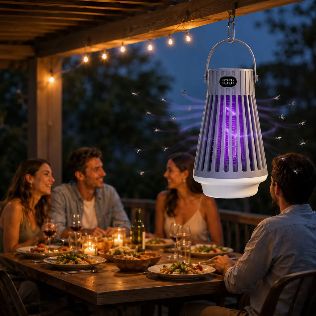 Zanzariera Elettrica LED  2000V Ammazza Zanzare USB Repellente Multifunzione